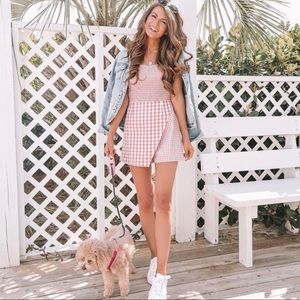 Superdown Colette Cami Gingham Romper